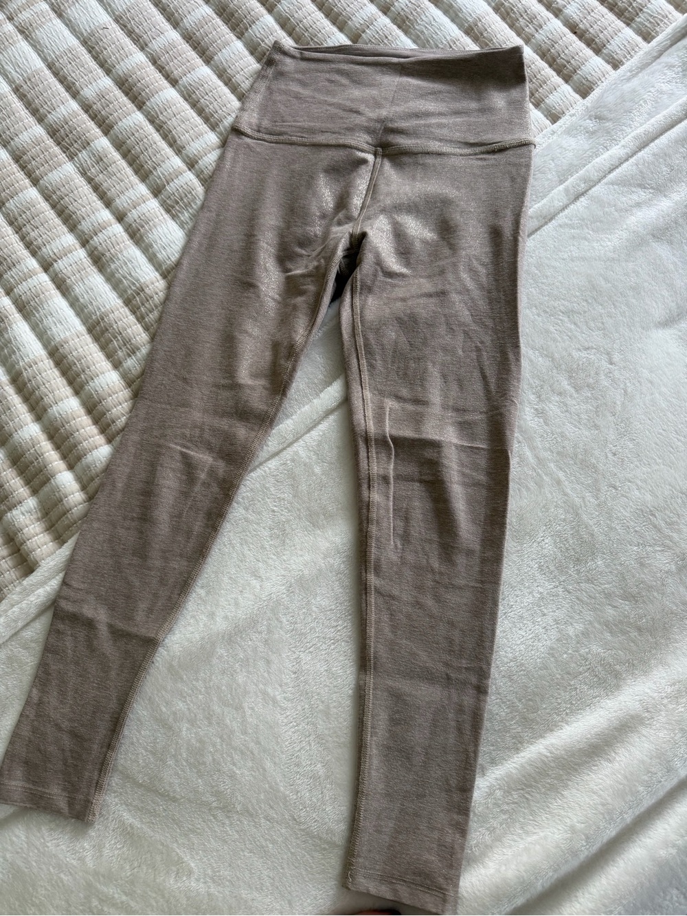 Beyond Yoga Taupe High-Waist sparkle Leggings